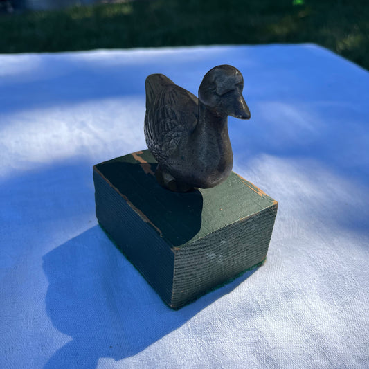 Brass Duck Bookend
