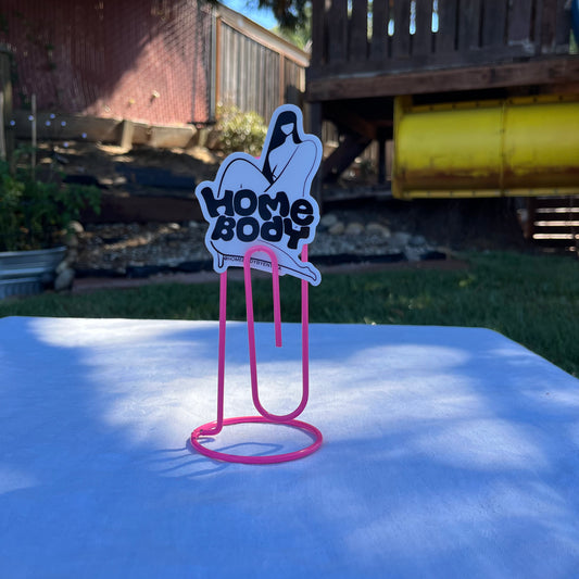 Pink Paperclip Letter Holder