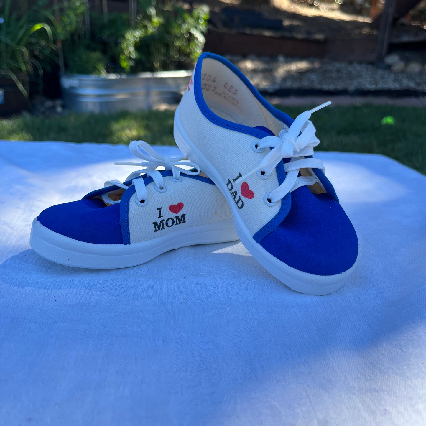 1980's I LOVE MOM and DAD Toddler Shoes