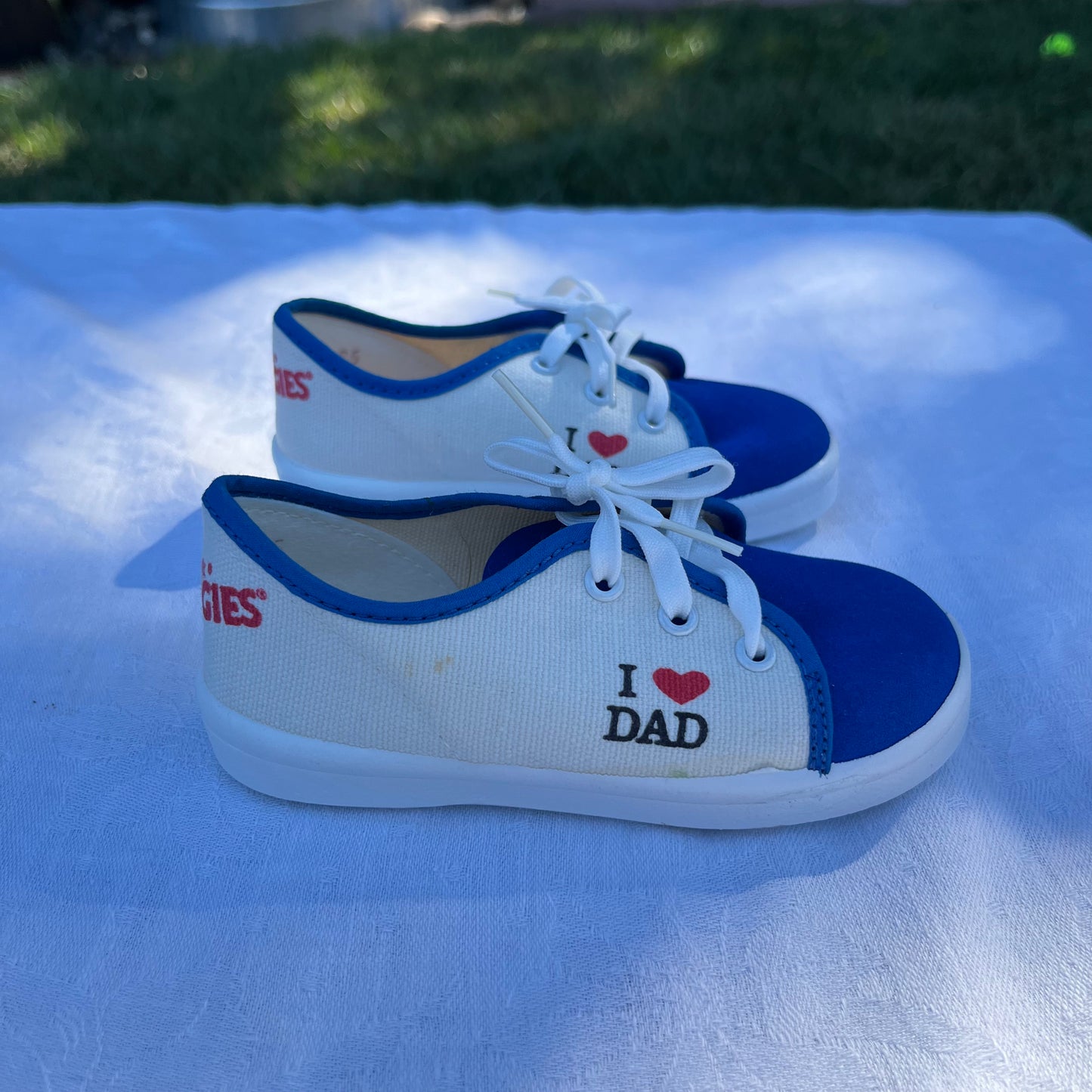 1980's I LOVE MOM and DAD Toddler Shoes
