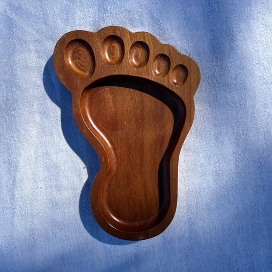 Wooden Foot Dish