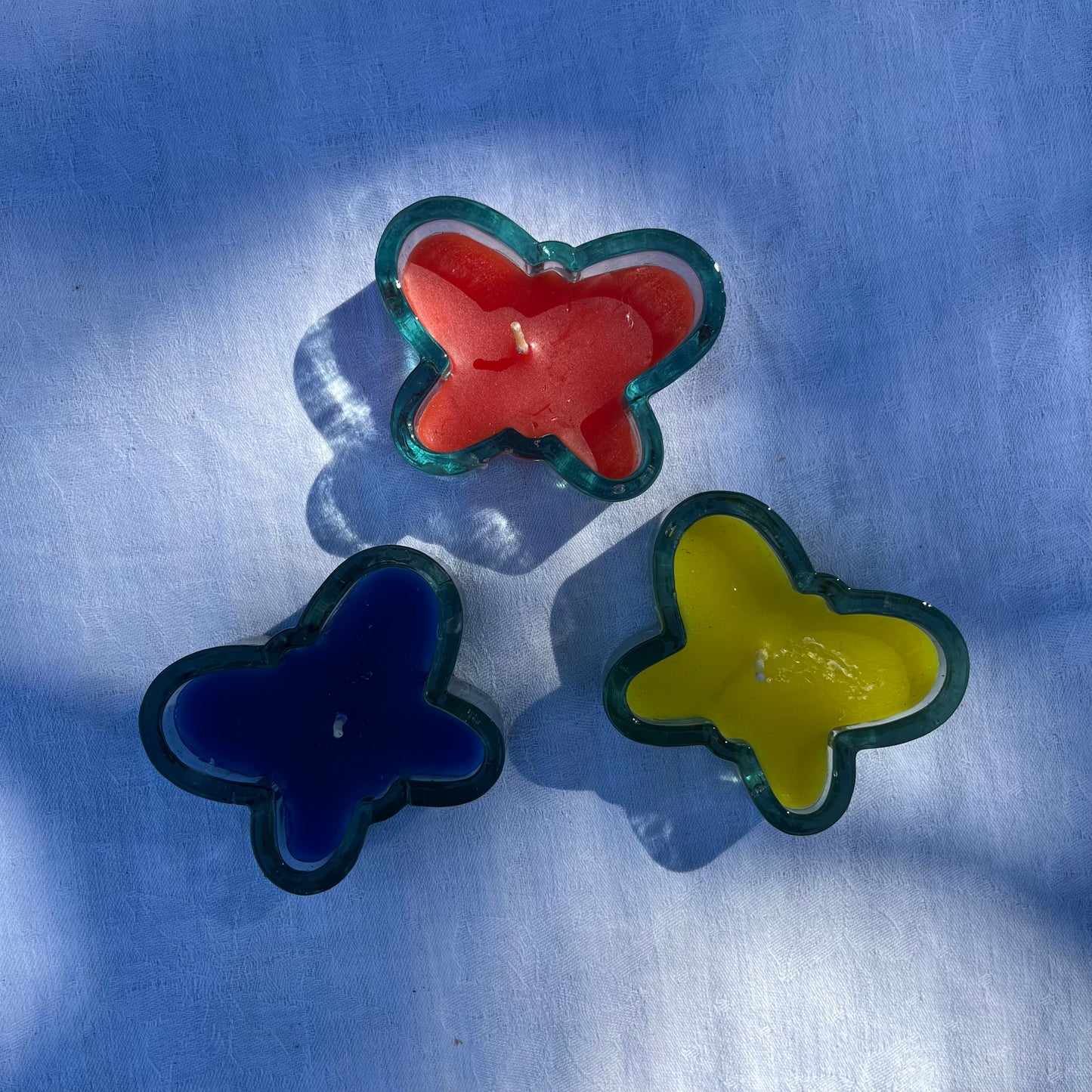 Set of 3 Butterfly Candles