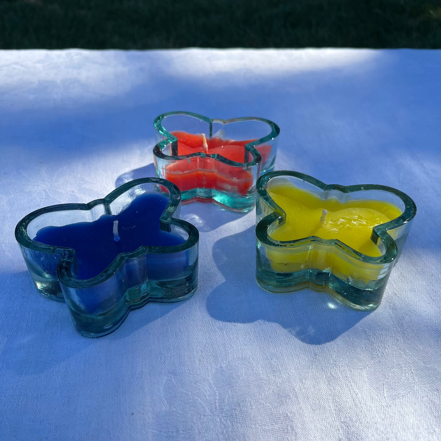 Set of 3 Butterfly Candles