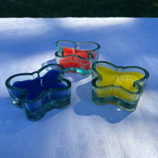 Set of 3 Butterfly Candles