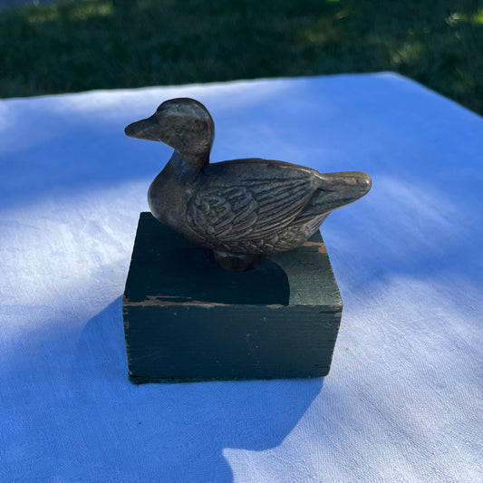 Brass Duck Bookend