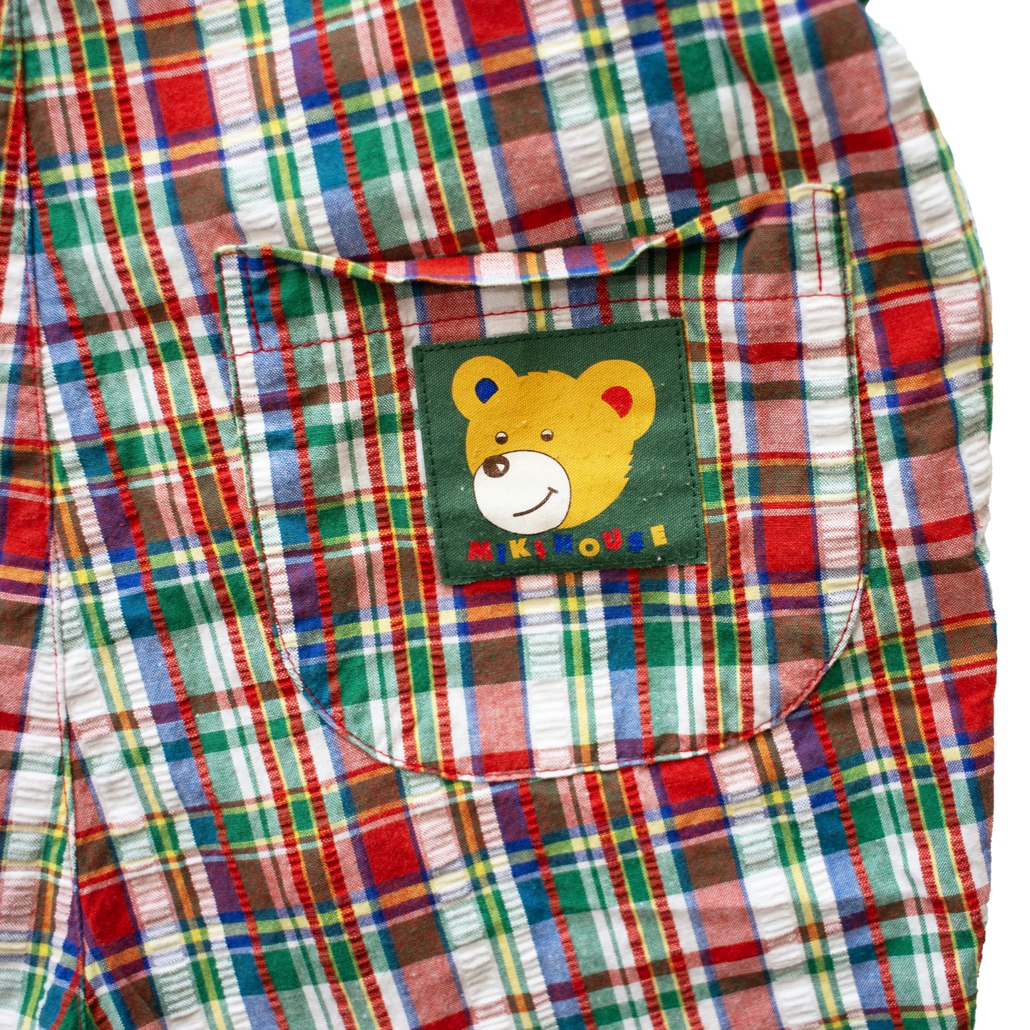 Miki House Plaid Shortalls