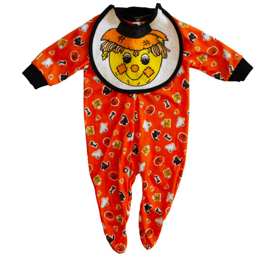 1980s Scarecrow Sleeper and Bib Set