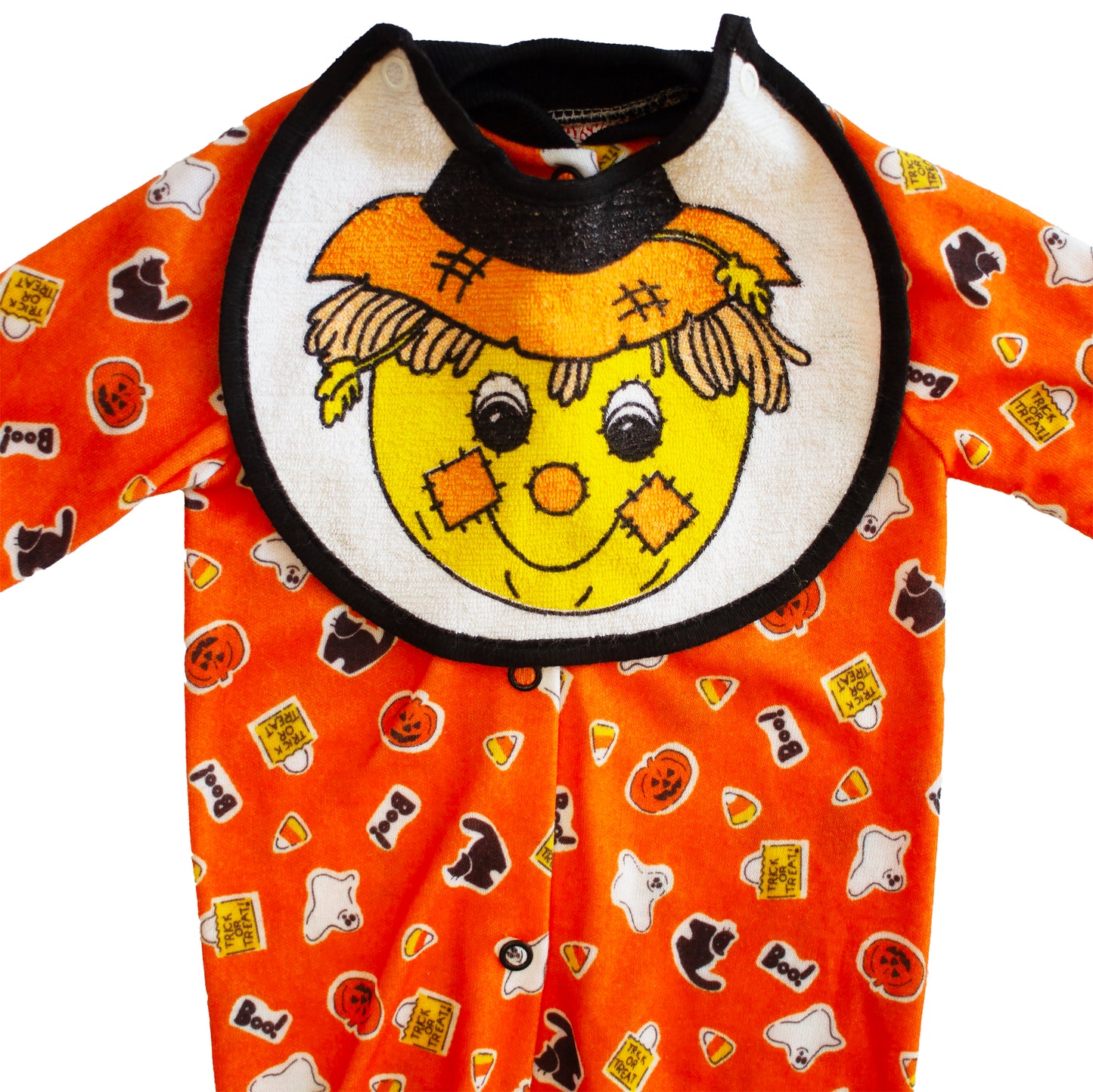 1980s Scarecrow Sleeper and Bib Set